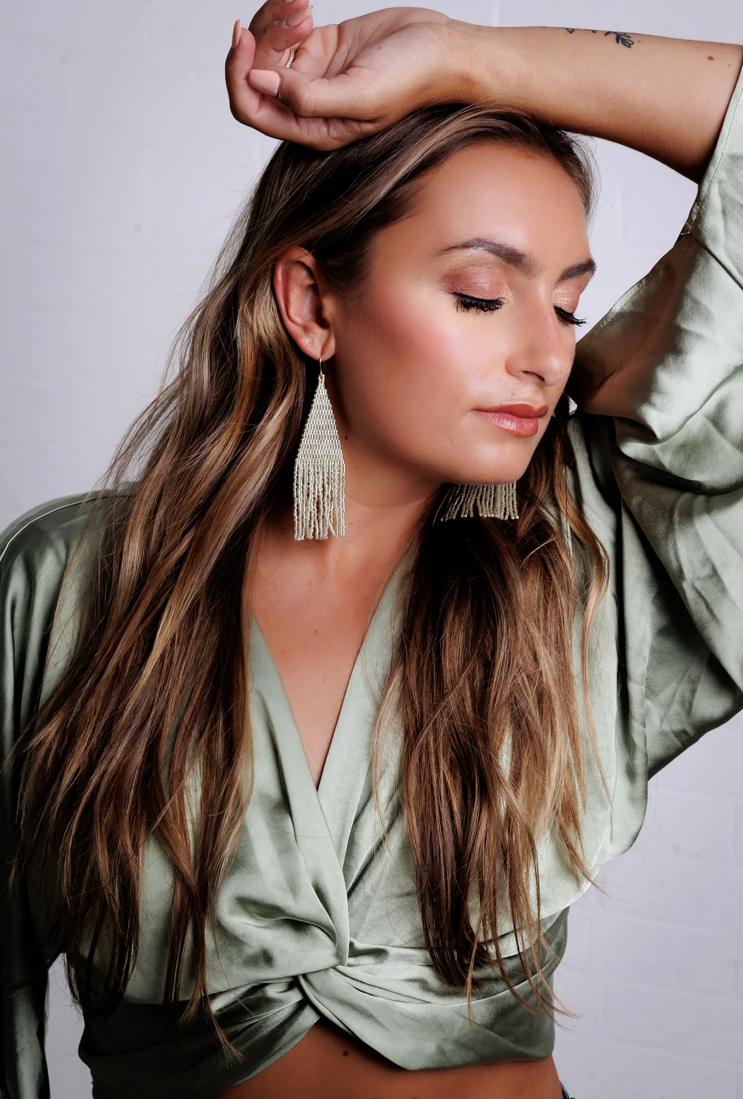 Wena Crystal Shine Fringe Earrings - Lositime