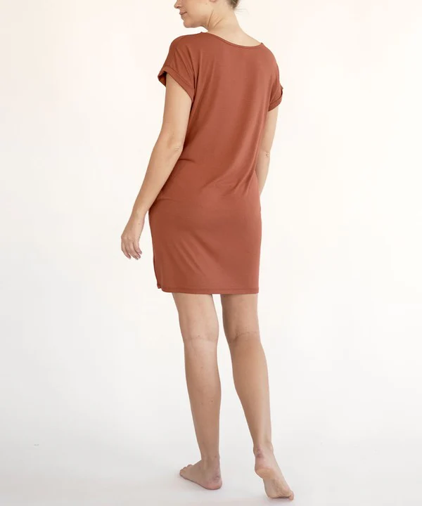 BAMBOO CROP DRESS WITH POCKETS - Lositime