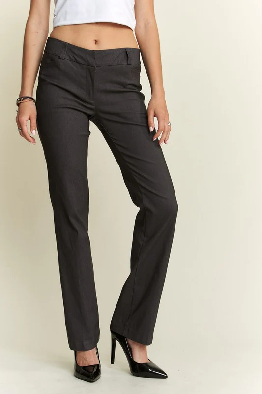 ADORA Regular Rise Slim Bootcut Pants - Lositime