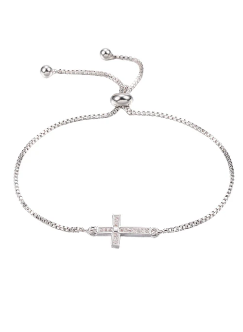 Tiny Cross Crystal Bracelet - Lositime