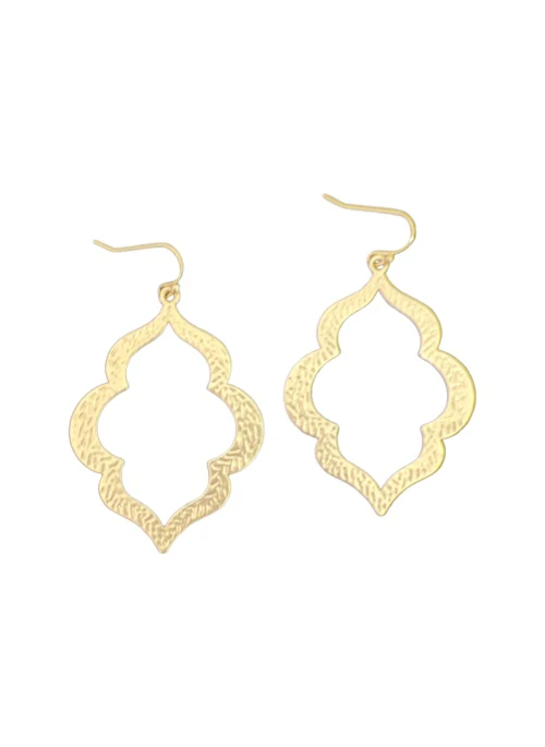 CJ Large Hammered Gold Earrings - Lositime