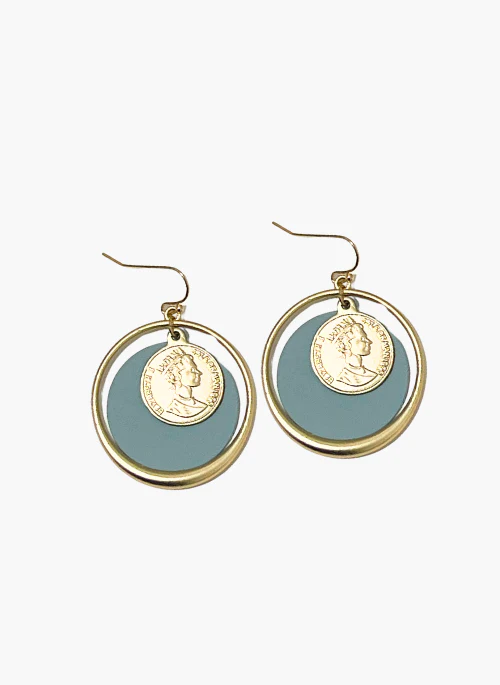 Coin Hoop Earrings - Lositime