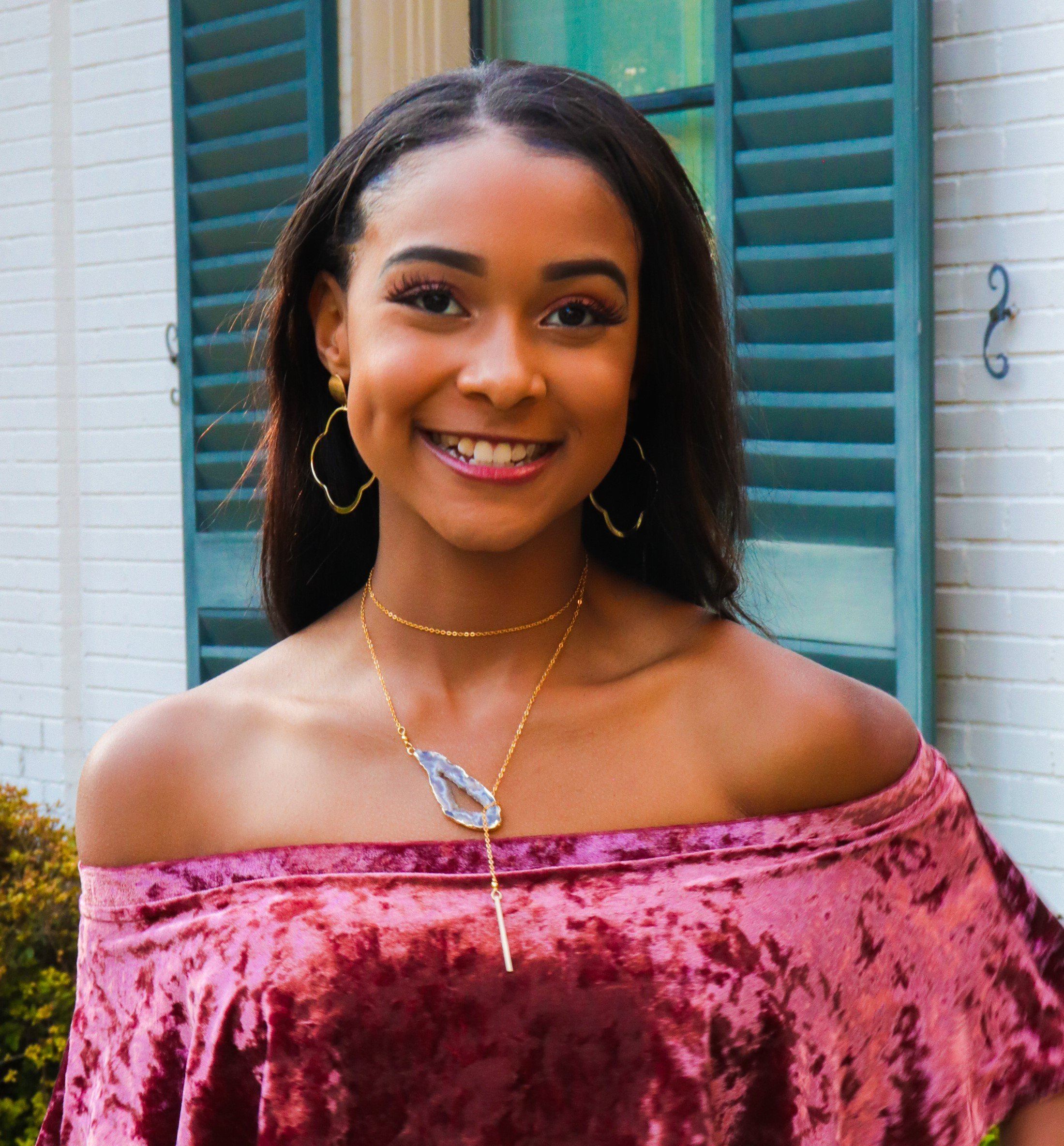 Danica Gold Agate Lariat necklace - Lositime