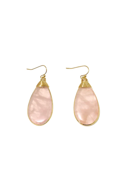 Jennie Rose Quartz Earrings - Lositime
