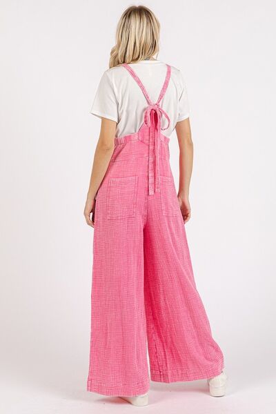 Mittoshop Textured Wide Leg Overalls - Lositime