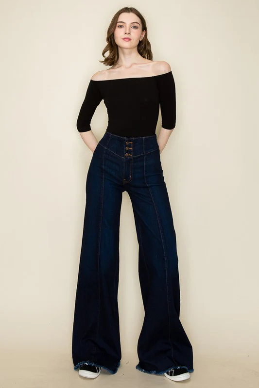 Wide leg, denim pants,  jeans, western - Lositime