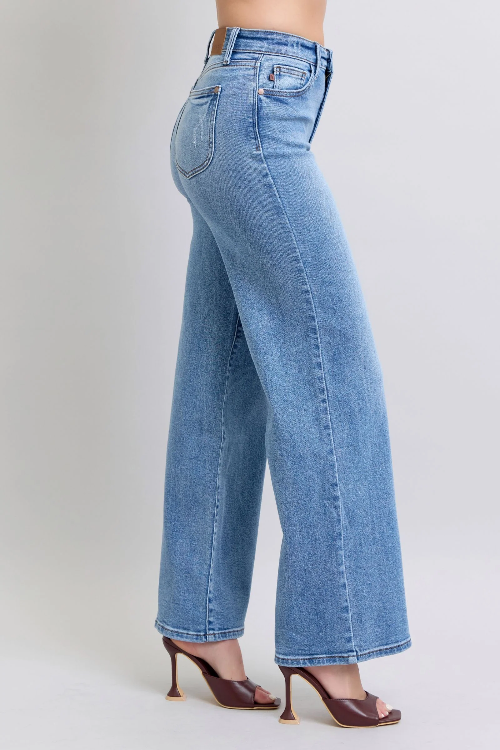Judy Blue Full Size Wide Leg Jeans with Pockets - Lositime