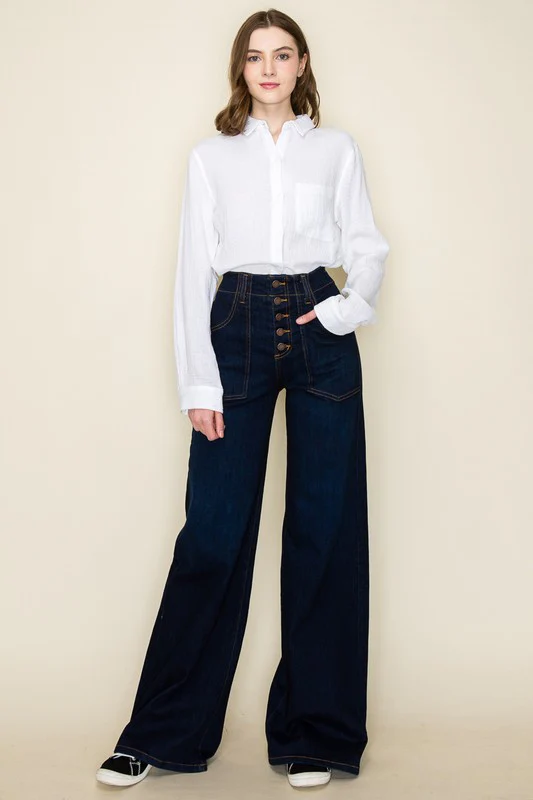 Wide leg, denim pants,  jeans, western - Lositime