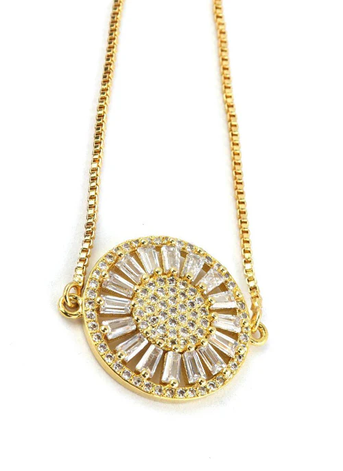 Large Harper Crystal Adjustable Bracelet in Gold - Lositime