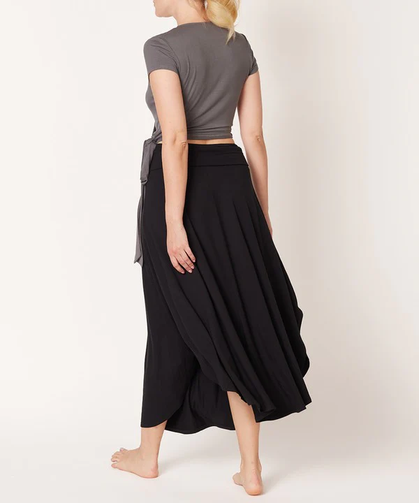 BAMBOO BAND WAIST MAXI SKIRT - Lositime