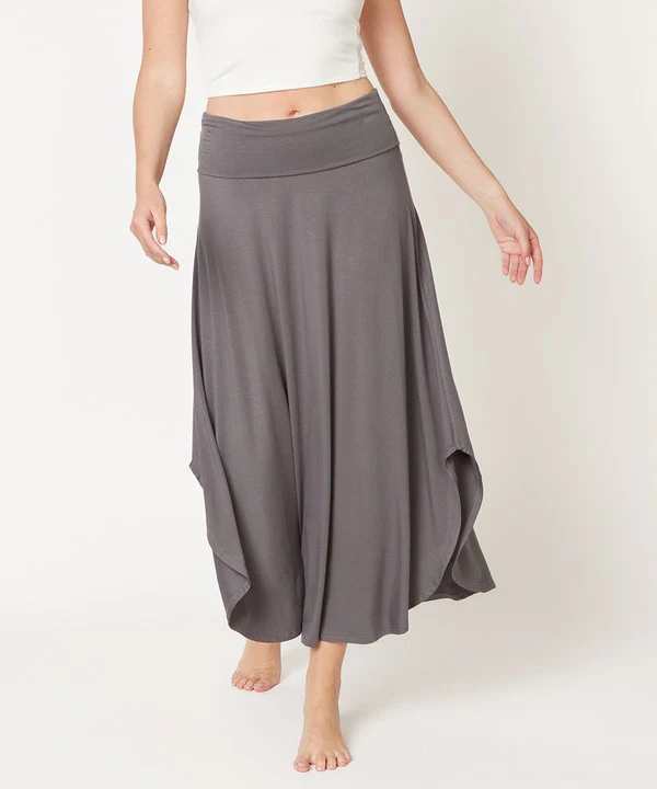 BAMBOO BAND WAIST MAXI SKIRT - Lositime