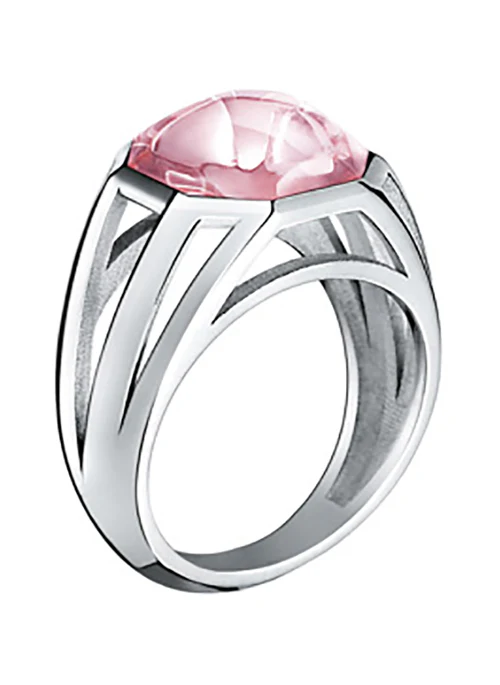 L'ILLUSTRE Small Crystal Ring Pink - Lositime