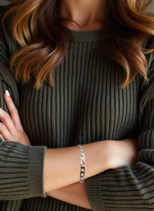 Zayn Curb Chain Bracelet Silver - Lositime