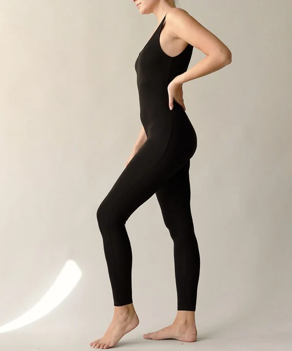 BAMBOO YOGA OVERALL NEW BLACK - Lositime