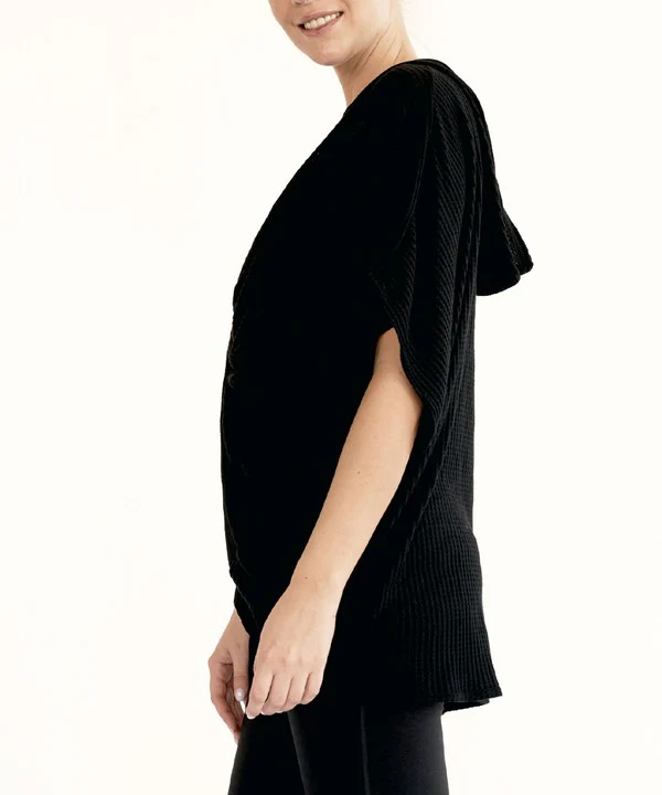 BAMBOO WAFFLE HOODIE WRAP - Lositime