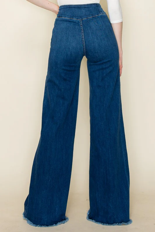 Wide leg, denim pants,  jeans, western - Lositime