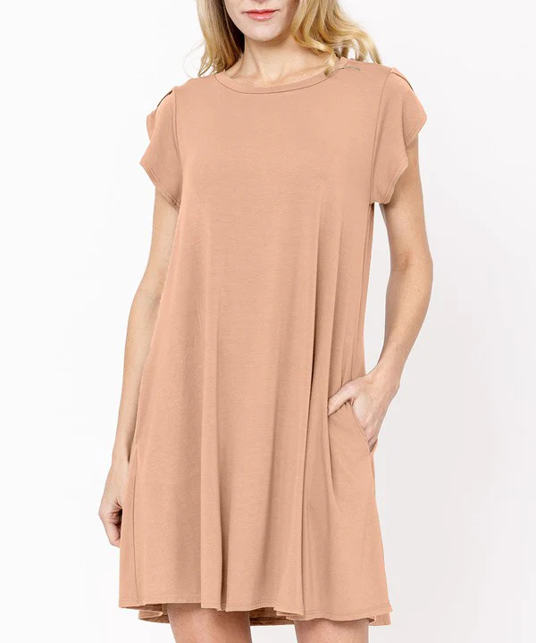 BAMBOO TULIP SLEEVE DRESS - Lositime