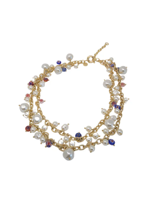 Millefiori Short Necklace in Gold - Lositime