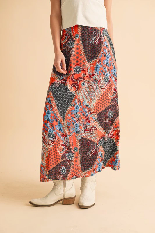 Aemi + Co Printed Maxi Skirt - Lositime