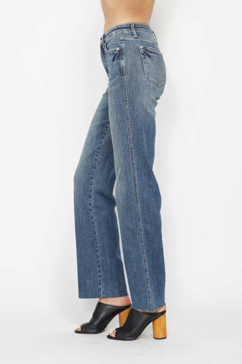 Judy Blue Full Size Tummy Control Straight Jeans - Lositime